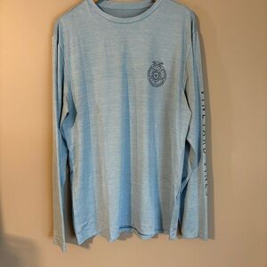 Vineyard Vines Men's Sky Blue Long Sleeve fishing shirt